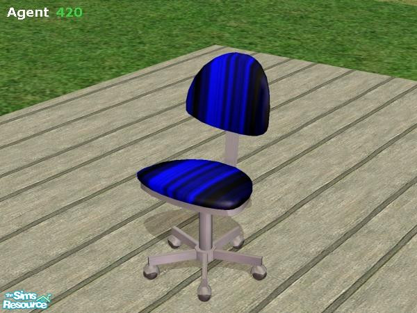 Sims 2 — Blue Lazer Office Chair by Agent420 — This chair looks great in dark rooms, especially with neon lights around.