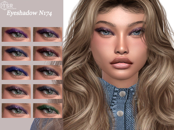 Sims 4 — Eyeshadow N174 by Layla — Previews were made using HQ Mod
