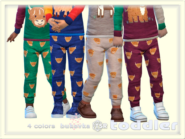 Sims 4 — Pants Farm by bukovka — Toddler pants for both sexes: boys and girls in 4 coloring options. All cards have been