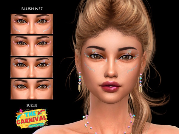 Sims 4 — Carnival Blush N37 by Suzue — 10 Swatches