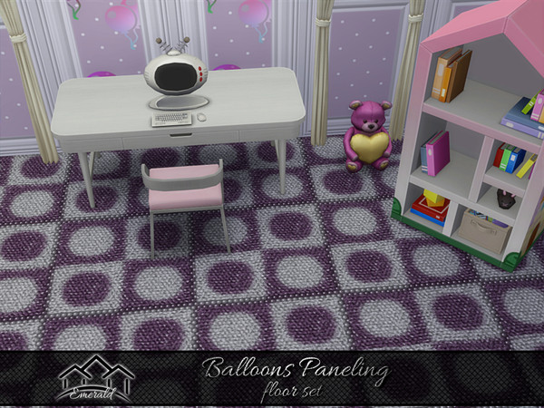 Sims 4 — Balloons Paneling floor3 by Emerald — Enhance your rooms with balloons designs adding an elegant touch to