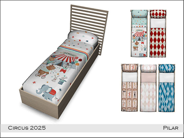 Sims 4 — Pilar Circus2025 BedSingle by Pilar — Cheerful theme for children's bedrooms
