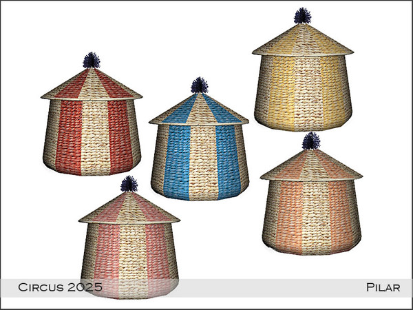 Sims 4 — Pilar Circus2025 Wicker Basket by Pilar — Cheerful theme for children's bedrooms