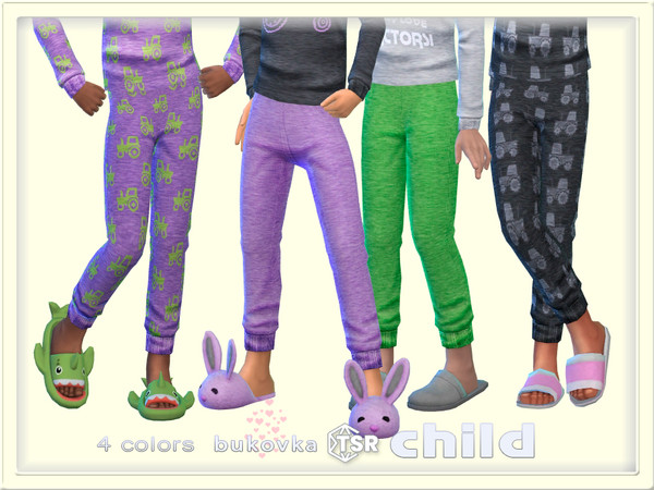 Sims 4 — Tractor Pants by bukovka — Stylish pants for children only boys in 4 coloring options. All cards have been