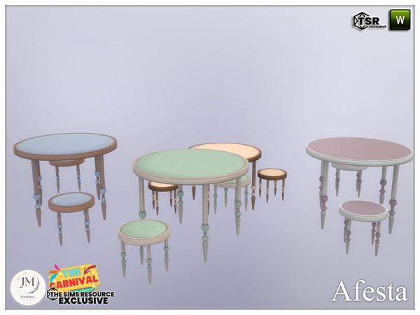 Sims 4 — The carnival Afesta kids activity table by jomsims — Step into the softness and magic of the carnival with