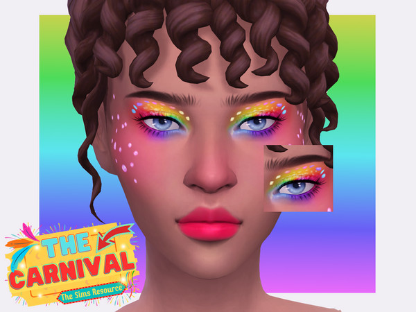 Sims 4 — Carnival Craze Eyeliner by Sagittariah — base game compatible, 4 swatches, properly tagged, enabled for all