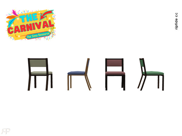 Sims 4 — Riptide CC Carnival Extravaganza Collection Dining Chair by Riptidecc — Step into a world of vibrant celebration