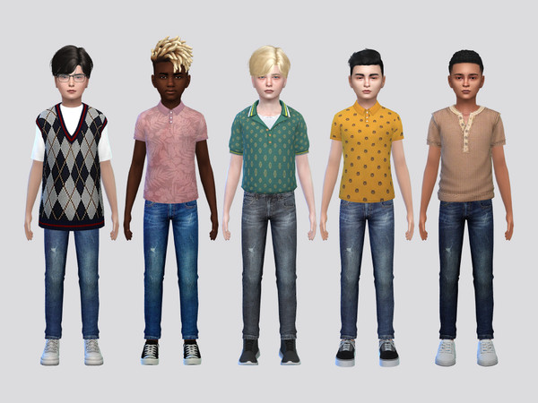 Sims 4 — Racer Denim Jeans Boys by McLayneSims — TSR EXCLUSIVE