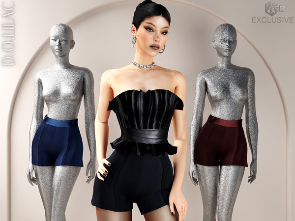 Sims 4 — Satin Crepe Shorts DO0710 by DOLilac — Custom thumbnail