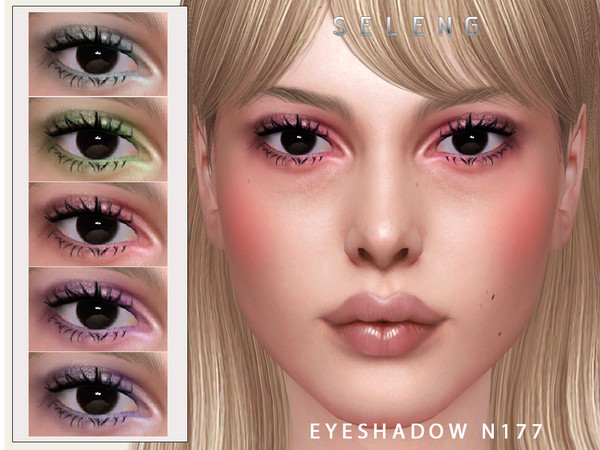 Sims 4 — Eyeshadow N177 by Seleng — The eyeshadow has 19 colours and HQ compatible. Allowed for teen, young adult, adult