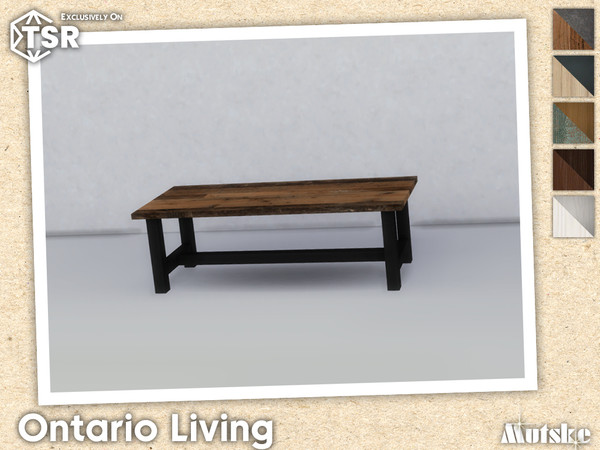Sims 4 — Ontario Coffeetable 2x1 by Mutske — Ontario Livingroom set with seating, surface and more, some have slots to