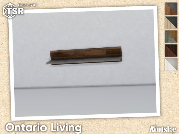 Sims 4 — Ontario Shelf 1.5x1 by Mutske — Ontario Livingroom set with seating, surface and more, some have slots to put