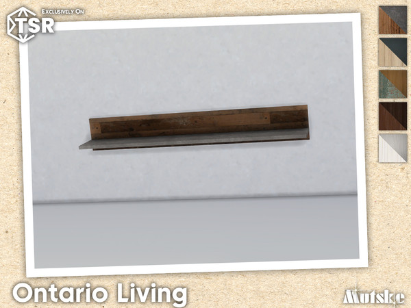 Sims 4 — Ontario Shelf 2x1 by Mutske — Ontario Livingroom set with seating, surface and more, some have slots to put