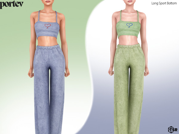 Sims 4 — Long Sport Bottom by portev — new Mesh 6 colors