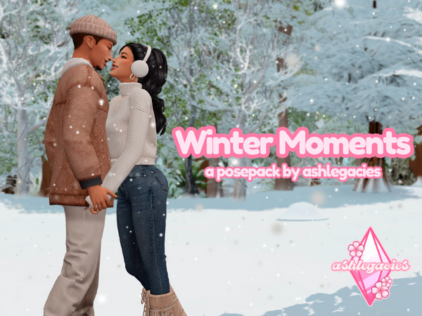 Sims 4 — Winter Moments Posepack by ashlegacies — - Posepack