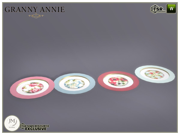 Sims 4 — granny annie porcelain plate1 by jomsims — Add a touch of vintage charm to your interiors with the Granny Annie