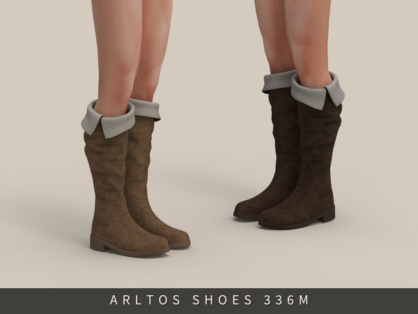 Sims 4 — Suede boots Male by Arltos — 15 colors.