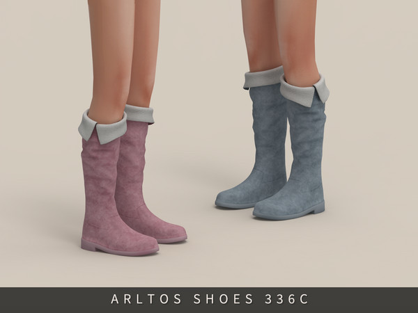 Sims 4 — Suede boots Child by Arltos — 15 colors.