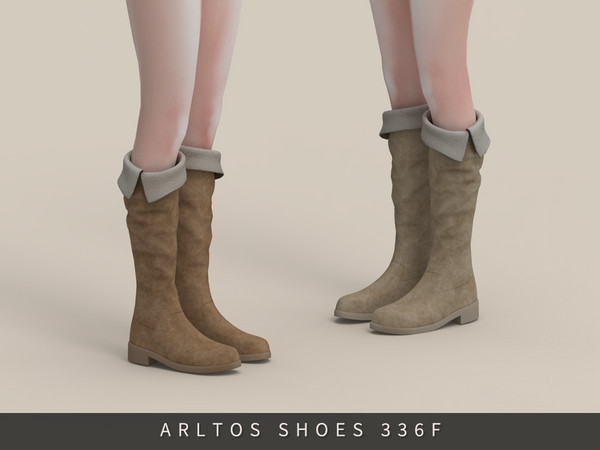 Sims 4 — Suede boots Female by Arltos — 15 colors.