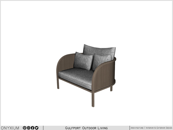 Sims 4 — Gulfport Sofa Single by Onyxium — Onyxium@TSR Design Workshop Outdoor & Garden Collection - Belong To The