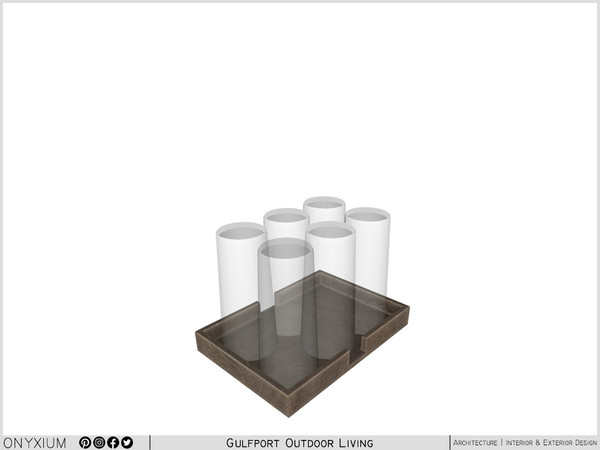 Sims 4 — Gulfport Tray And Glasses by Onyxium — Onyxium@TSR Design Workshop Outdoor & Garden Collection - Belong To