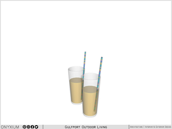 Sims 4 — Gulfport Glasses Full Of Juice by Onyxium — Onyxium@TSR Design Workshop Outdoor & Garden Collection - Belong