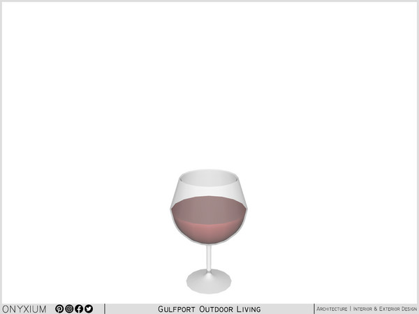 Sims 4 — Gulfport Wine Glass by Onyxium — Onyxium@TSR Design Workshop Outdoor & Garden Collection - Belong To The