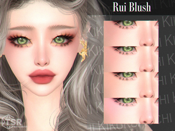 Sims 4 — Rui Blush by Kikuruacchi — - It is suitable for Female and Male. ( Teen to Elder ) - 4 swatches - HQ Compatible
