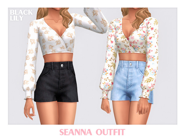 Sims 4 — Seanna Outfit by Black_Lily — YA, A, Teen
