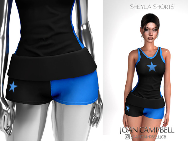 Sims 4 — SHEYLA SHORTS by Joan_Campbell_Beauty_ — 2 swatches Custom thumbnail Original mesh