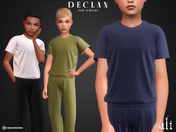 Sims 4 — DECLAN top (child) by ali1 — Tucked in T-shirt