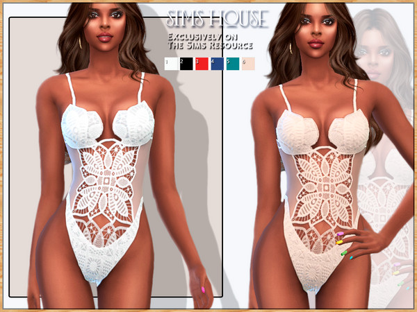 Sims 4 — LACE BODYSUIT by Sims_House — LACE BODYSUIT