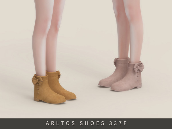 Sims 4 — Short suede boots Female by Arltos — 16 colors.