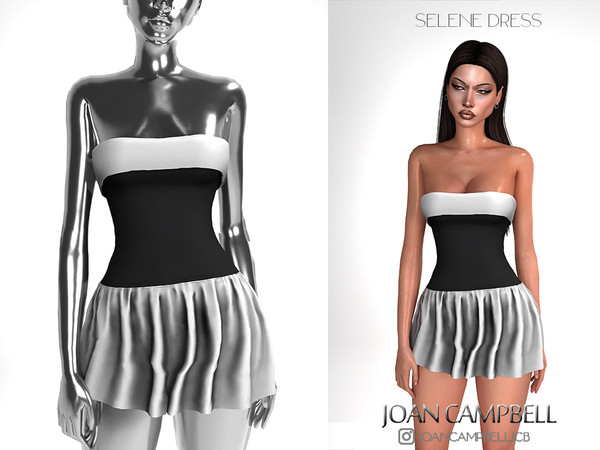 Sims 4 — SELENE DRESS by Joan_Campbell_Beauty_ — 4 swatches Custom thumbnail Original mesh