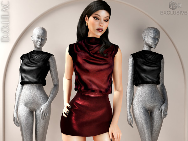 Sims 4 — Draped Silk Top DO0720 by DOLilac — Custom thumbnail