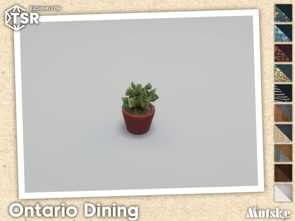 Sims 4 — Ontario Plant 02 by Mutske — Ontario Diningroom set with seating, surface and more, some have slots to put