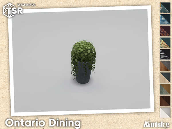 Sims 4 — Ontario Plant 04 by Mutske — Ontario Diningroom set with seating, surface and more, some have slots to put