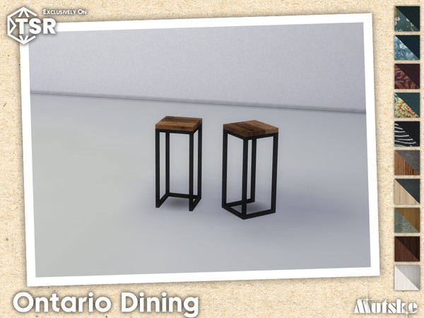 Sims 4 — Ontario Plantstand 60 by Mutske — Ontario Diningroom set with seating, surface and more, some have slots to put