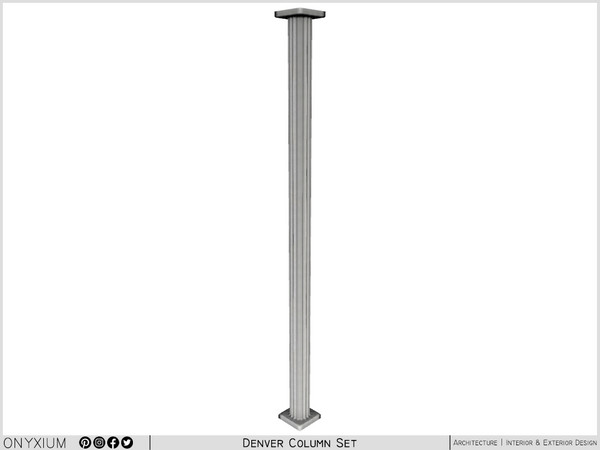 Sims 4 — Denver Decorative Column V by Onyxium — Onyxium@TSR Design Workshop Construction Decor Collection - Belong To