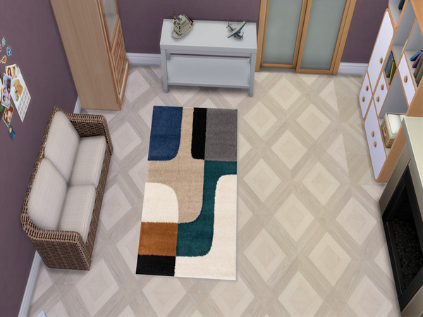 Sims 4 — Color Block Rug by lavilikesims — 2 fun and colorful rugs. 5 colours each LaviLikeSims