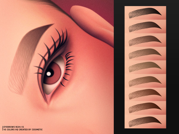 Sims 4 — Eyebrows N104 V1 by cosimetic — - Female