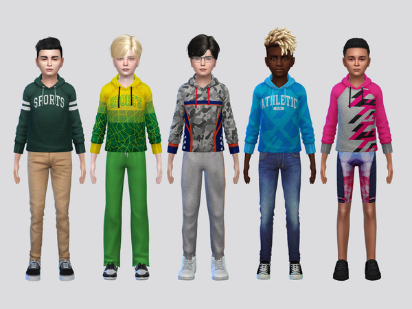 Sims 4 — Athletic Style Sweatshirt Boys by McLayneSims — TSR EXCLUSIVE