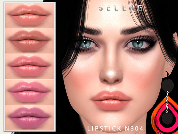 Sims 4 — Lipstick N304 by Seleng — The lipstick has 15 colours and HQ compatible. Allowed for teen, young adult, adult