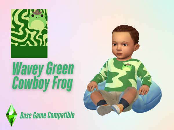 Sims 4 — Infant Frog Jumper collection by Konswella — A collection of jumpers for infants of all genders to wear with
