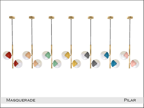 Sims 4 — Pilar Masquerade CeilingLinght by Pilar — Carnival touches in the bedroom