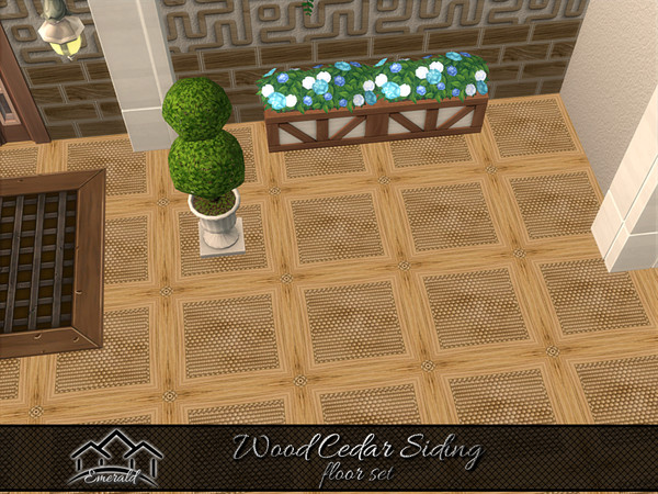 Sims 4 — Wood Cedar Siding floor3 by Emerald — Wood cedar naturally resists weather for interior and exterior