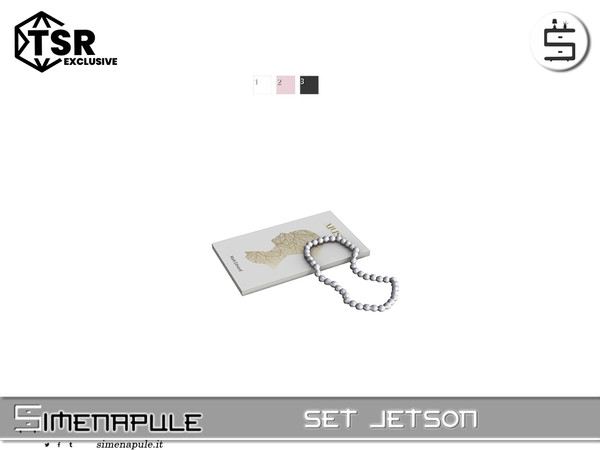 Sims 4 — Set Jetson - Book with a Pearl Necklace by Simenapule — Set JetsonSet JetsonSet JetsonSet Jetson