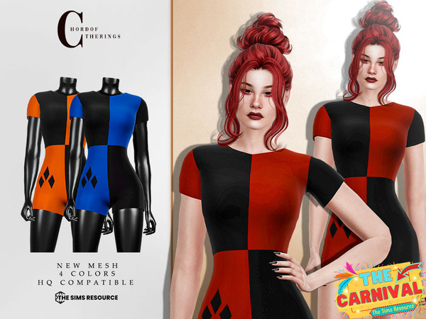 Sims 4 — The Carnival Outfit O-68 by ChordoftheRings — ChordoftheRing The Carnival Outfit O-68 - 4 Colors