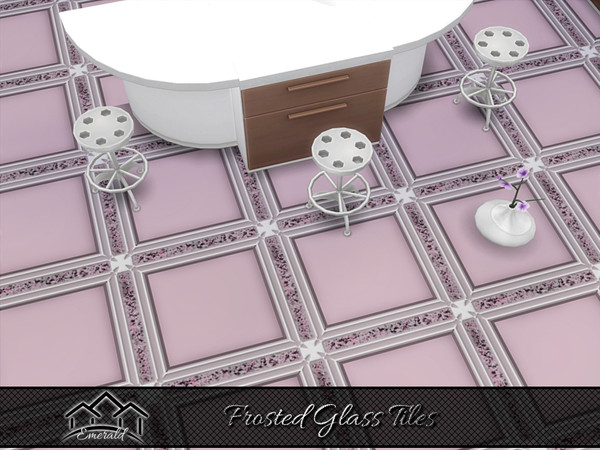 Sims 4 — Frosted Glass Tiles2 by Emerald — Discover the beauty of innovation with frosted glass tiles.