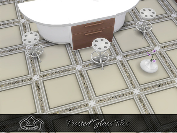 Sims 4 — Frosted Glass Tiles6 by Emerald — Discover the beauty of innovation with frosted glass tiles.